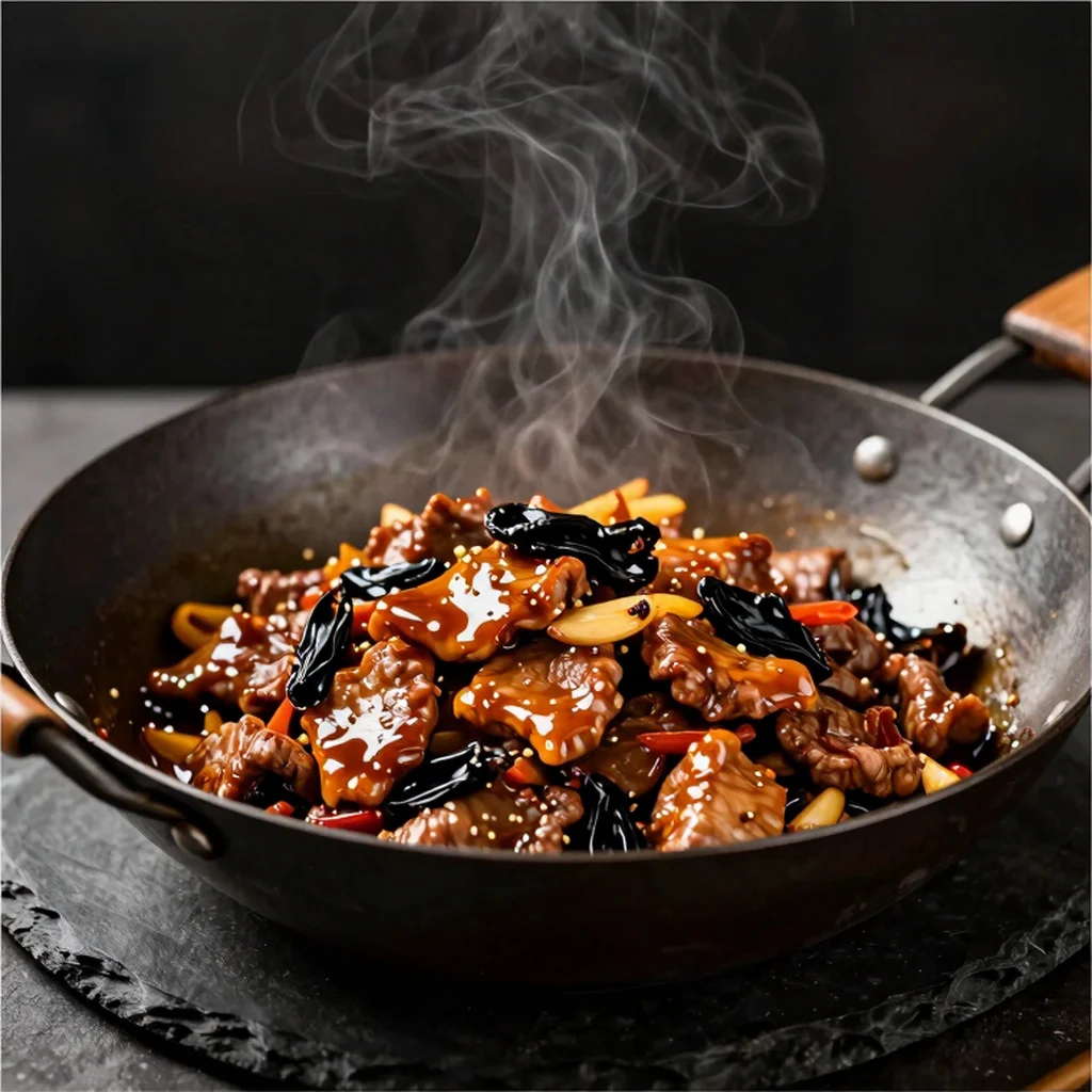 Black Garlic Beef Tenderloin Wok